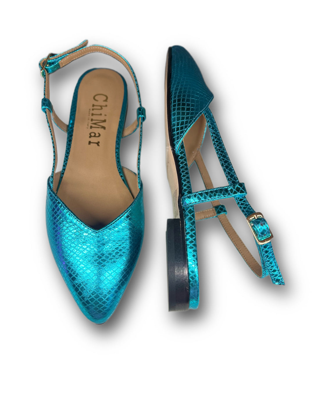 Slingback ChiMar Stampa/Turchese