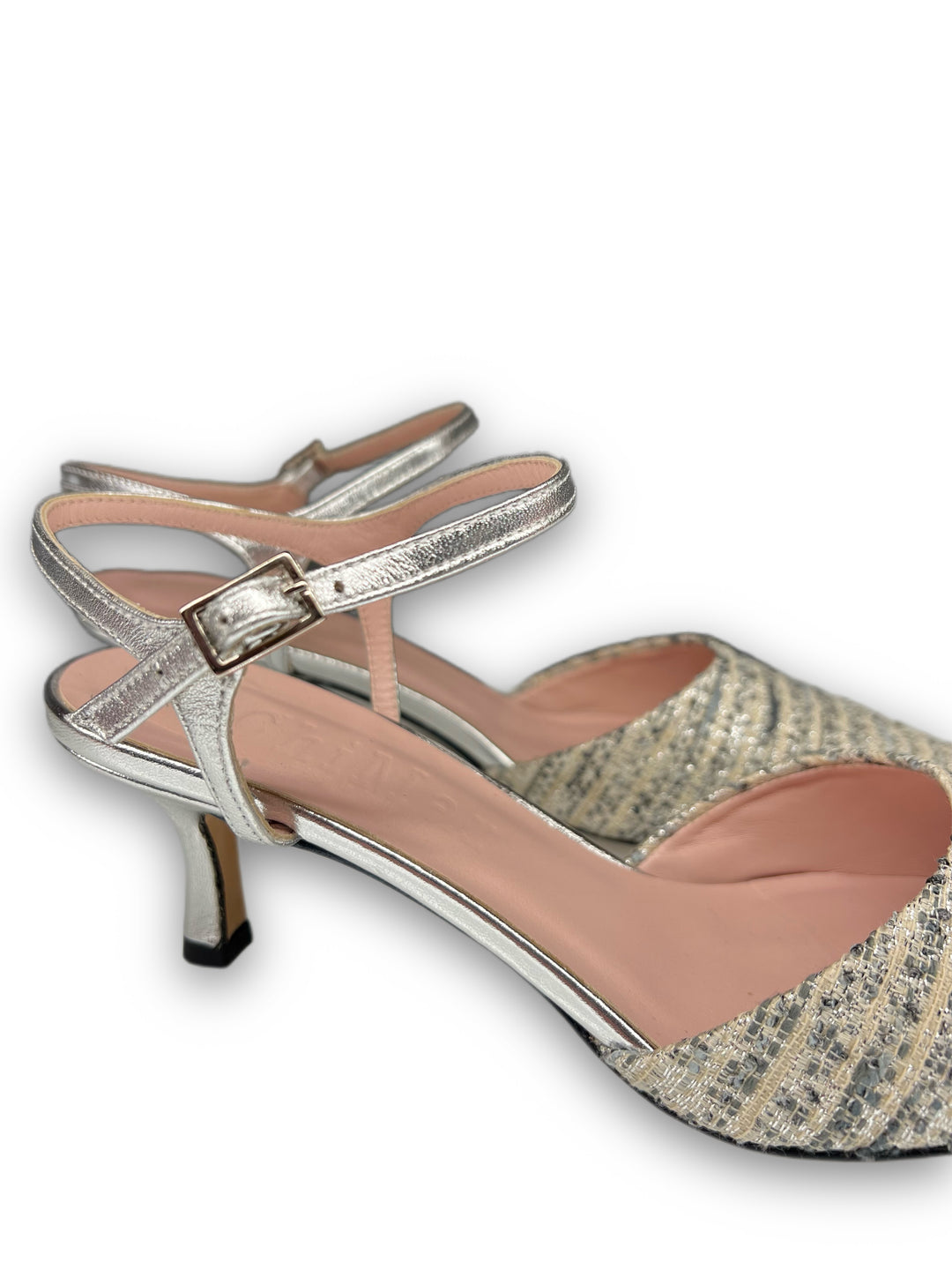 Slingback T5,5 Rafia Argento