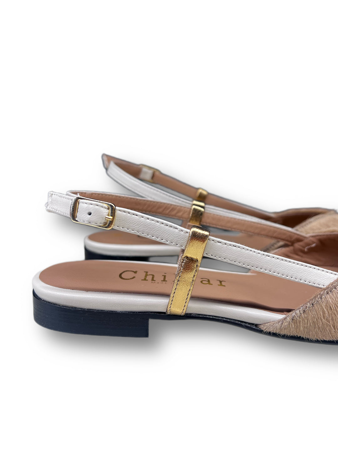 Slingback ChiMar Cavallino Sabbia/milk/oro