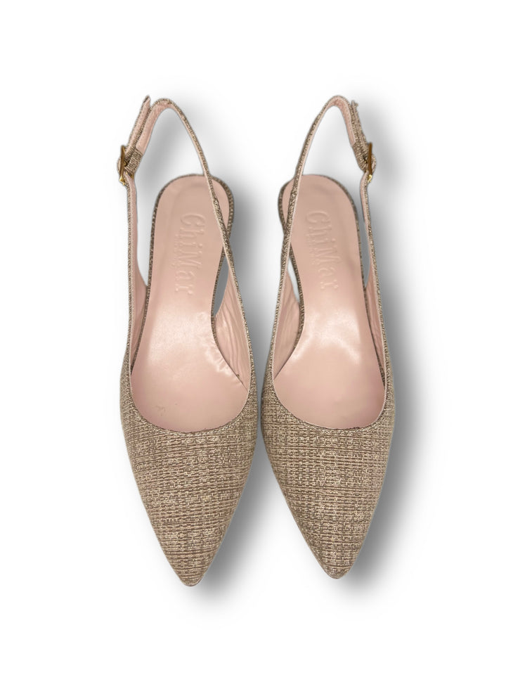 Slingback T5.5 Raffia Beige