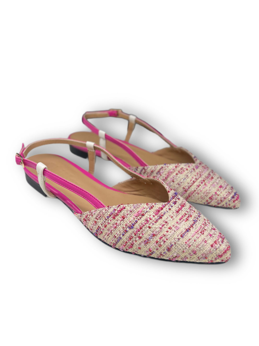 ChiMarRafia Slingback Fuchsia/Milk