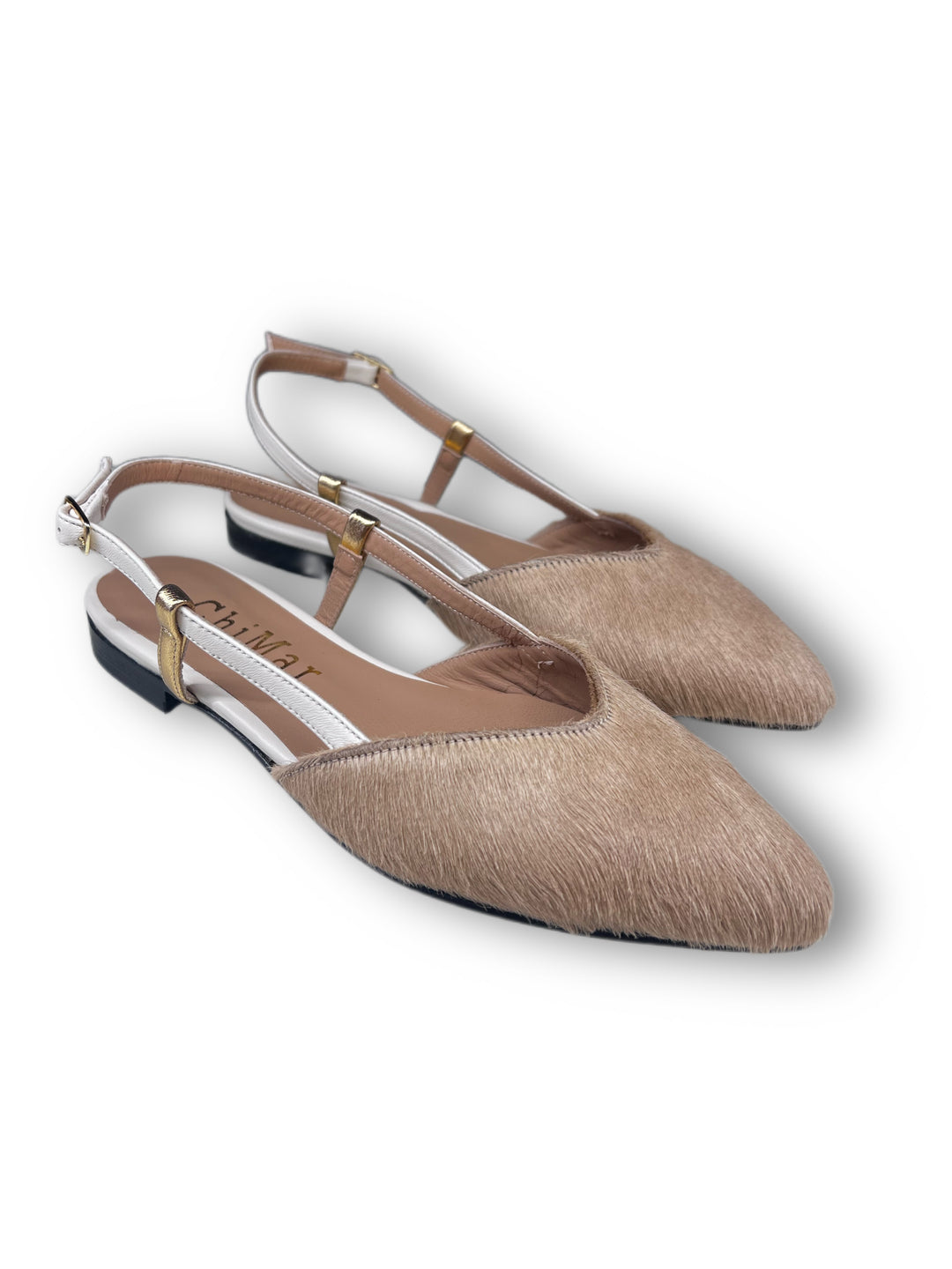 Slingback ChiMar Cavallino Sabbia/milk/oro