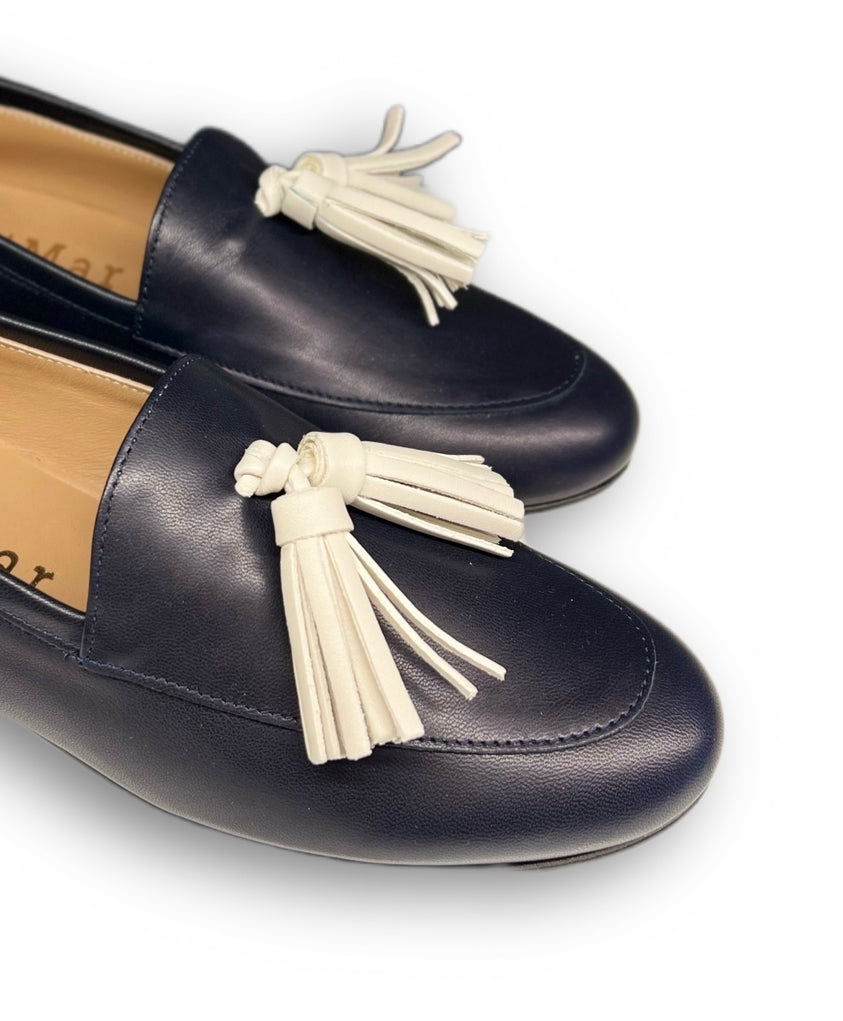 Mocassino Nappa Blu/Milk